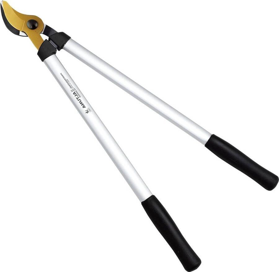 Tweehandige snoeischaar van versterkt aluminium met titanium lemmet aambeeldsnede 60 cm lengte droog snoeien nauwkeurig werken