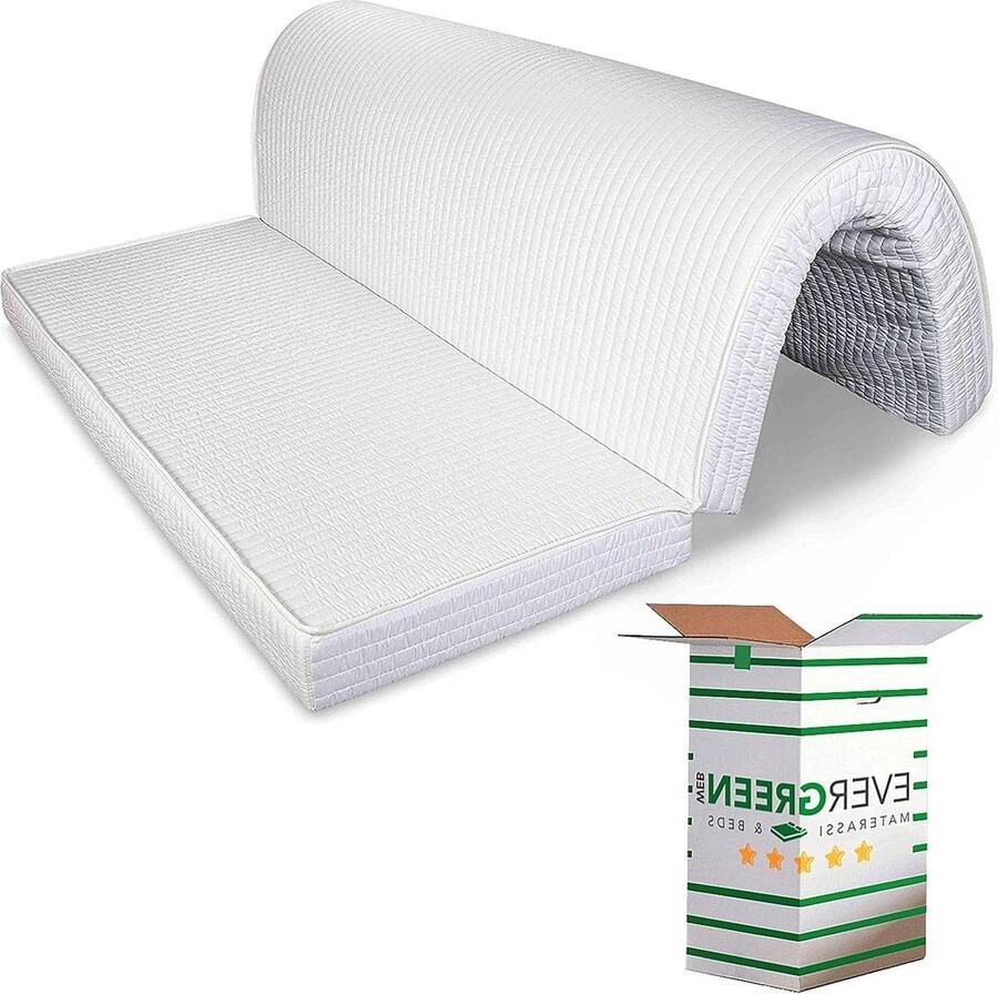 Tweepersoons Matras 160x190 10 CM Hoog Opvouwbare Zitting voor Slaapbank Orthopedisch Polyurethaan Hypoallergeen met Bevestigingsbandjes massage matras