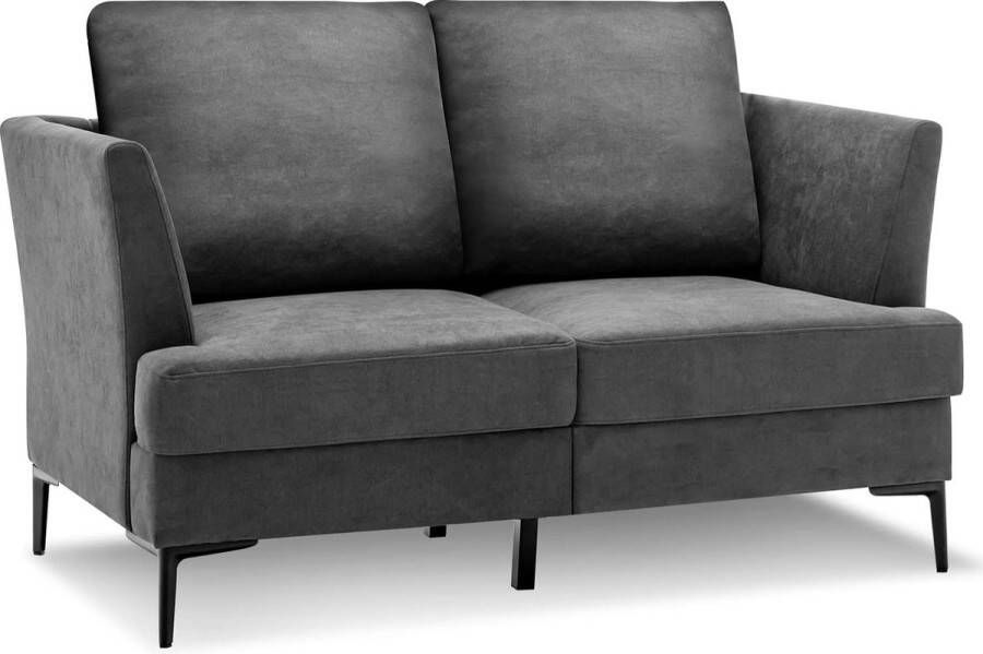 Tweezitsbank 2-zits modern stoffen sofa gestoffeerd sofa grijs voor 2-3 personen loungesofa bank in de woonkamer slaapkamer
