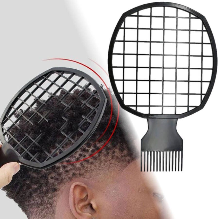 TWIST-IT-UP Afro kam dubbelzijdige pruik afrokam comb haar verzorging borstel hair producten Groth kam