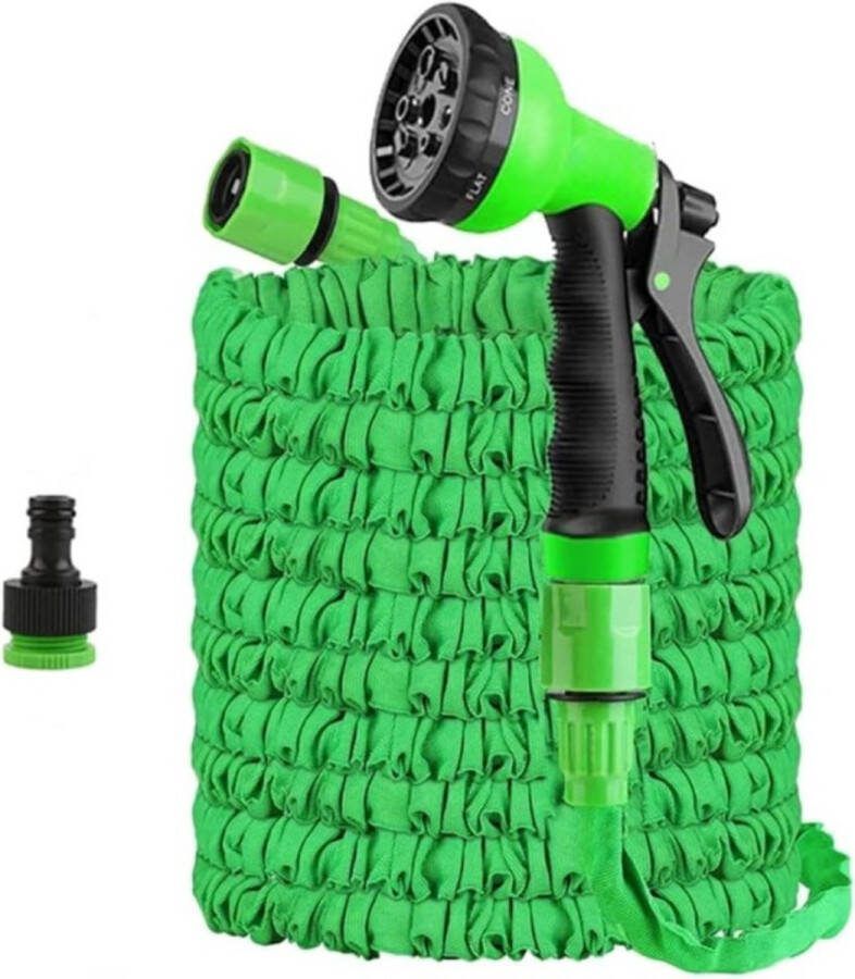 Uitrekbare Tuinslang 60 Meter 8 Sproeistanden Incl. Opbergzak Opbergtas Flexibel Verstelbaar Sproeier Tuinsproeier Tuinslangen Zwembad Carwash Groen