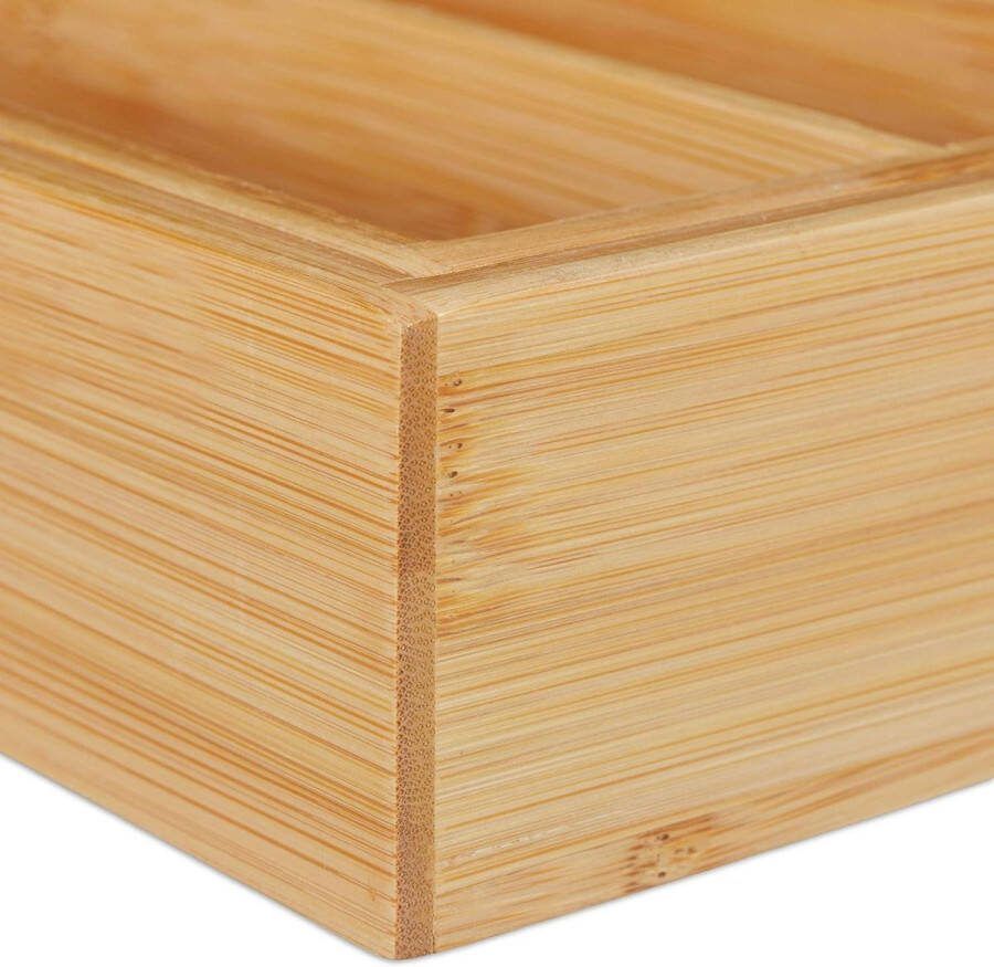 Uitschuifbare bamboe bestekbak voor grote besteklade 55 x 39 x 3 55 cm natuurlijke organizer Cutlery Organizer