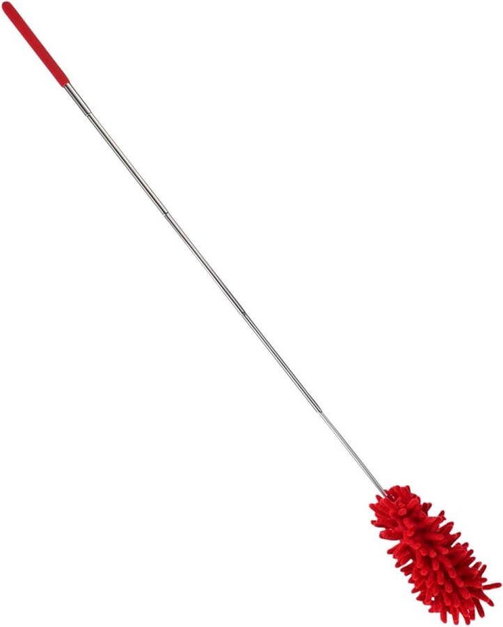 Uitschuifbare plumeau met telescopische steel voor het verwijderen van spinnenwebben en stof wasbare hoes polyester kunststof Plumeau