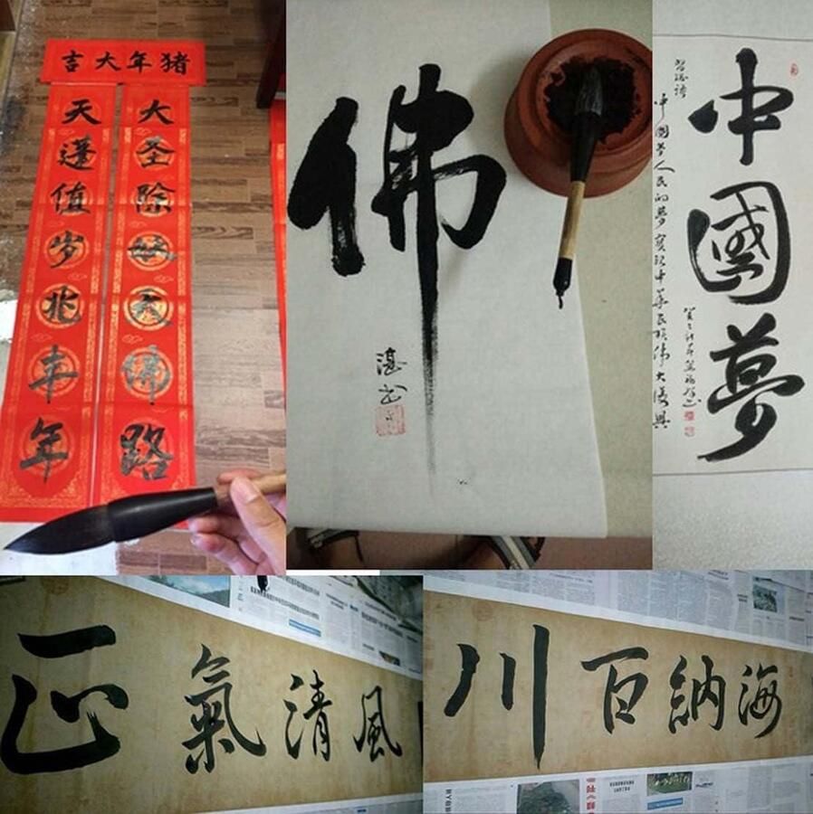 Uitstekende Grote Chinese Schrijfborstel-Kalligrafie Pen Sumi-Tekening Aquarel Kanji-Borstel met Premium Haar