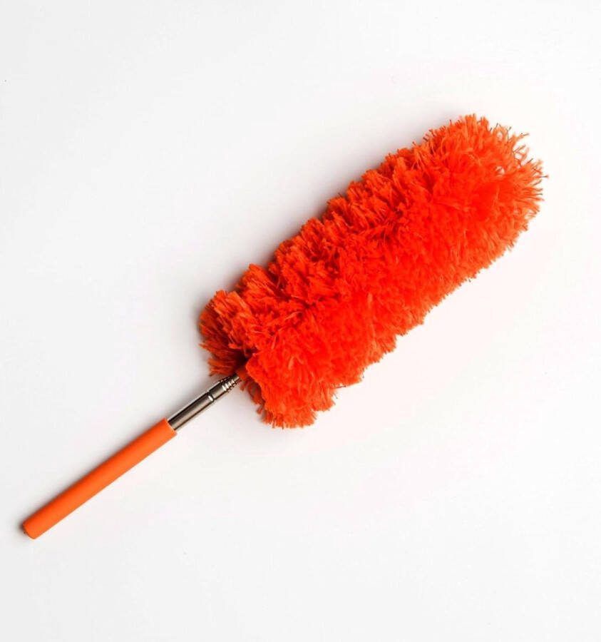 Uittrekbare Oranje Plumeau Stofwisser Telescopische Steel Microvezel 33-88cm Plumeau