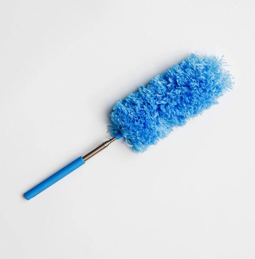 Uittrekbare plumeau stofwisser met telescopische steel Blauw 33-88cm lengte Wedel Microvezel Stof verwijderen Plumeau