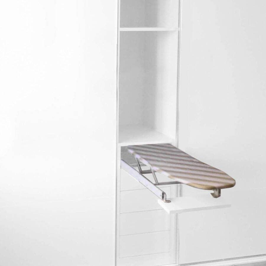 Uittrekbare Strijkplank 945 mm Staal Wit