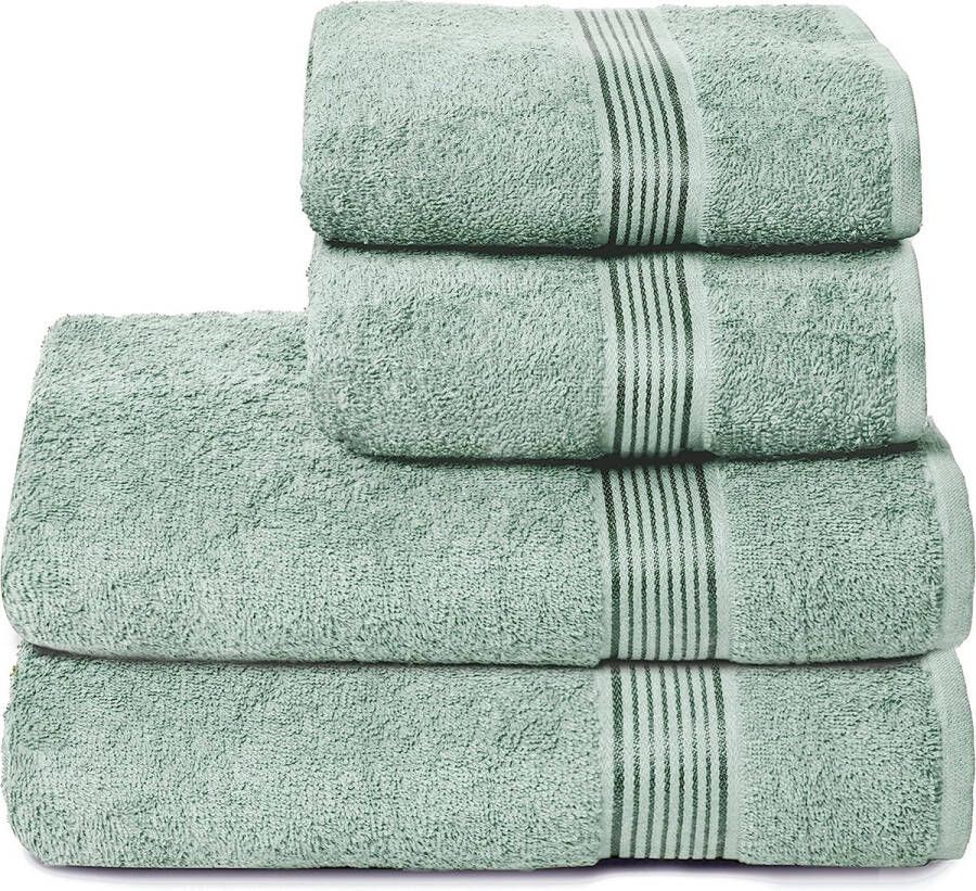 Ultra zachte 4-pack handdoekenset katoen bevat 2 oversized badhanddoeken 70 x 140 cm 2 handdoeken 50 x 90 cm ideaal voor gymreizen en dagelijks gebruik compact en lichtgewicht Teal