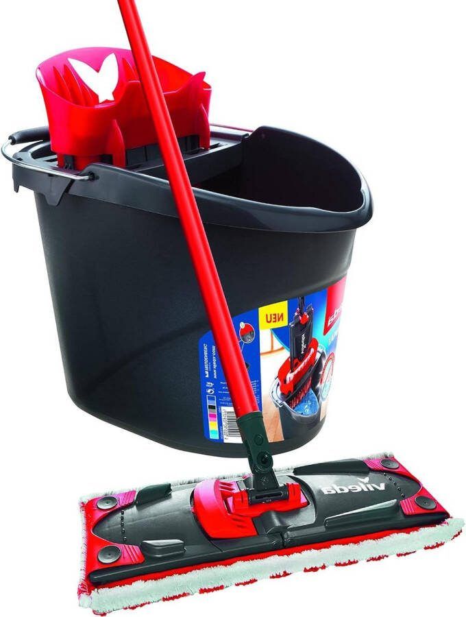 Ultramat 2-in-1 Reinigingssysteem voor vloeren Efficiënte vloerwisserset grijs mop and bucket set