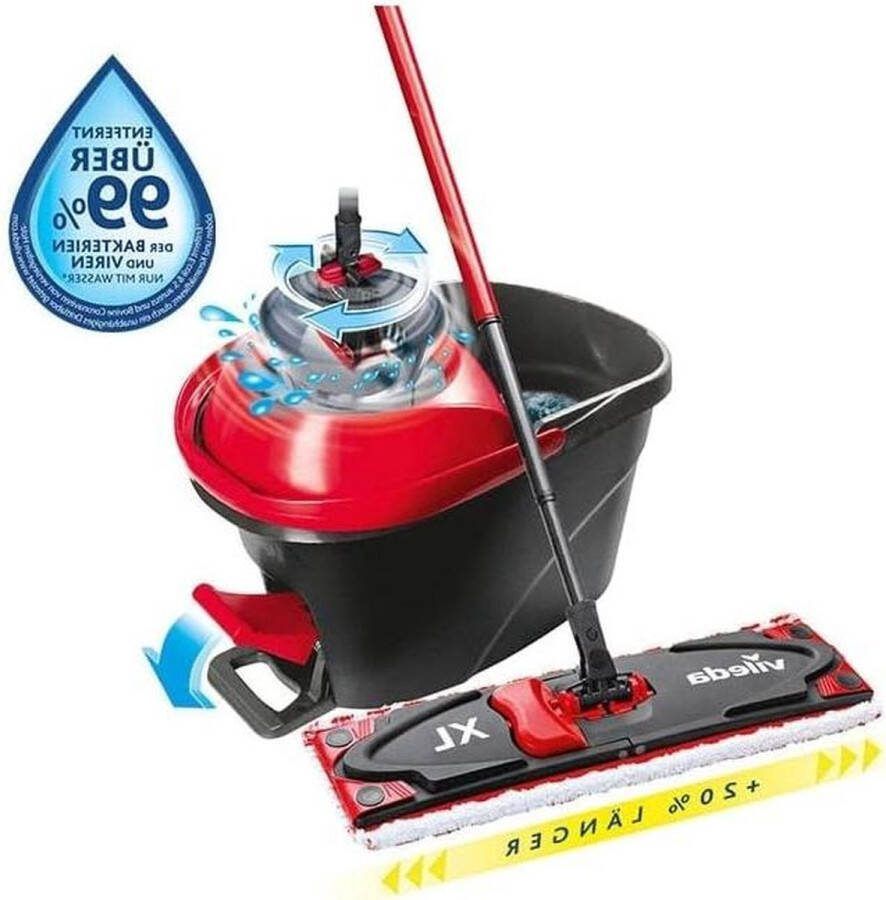 Ultramax Turbo XL brede mop set geschikt voor alle vloeren ergonomisch dweilen duurzaam Love it clean