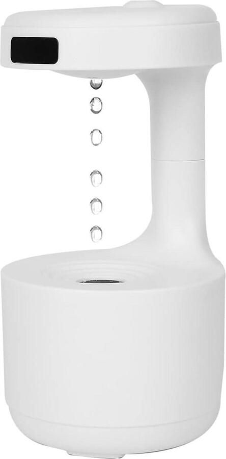 Ultrasone luchtbevochtiger met nachtlampje en klok anti-zwaartekracht waterdruppel 4-in-1 nano-neveldiffuser