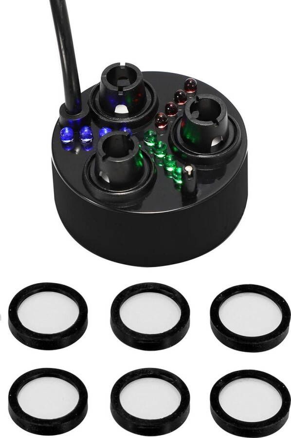 Ultrasonic Fogger Plastic Atomizer Humidifier 1500mL H with 6 Spare Misting Discs for Fountain Pond Aquarium Rock Garden Sink