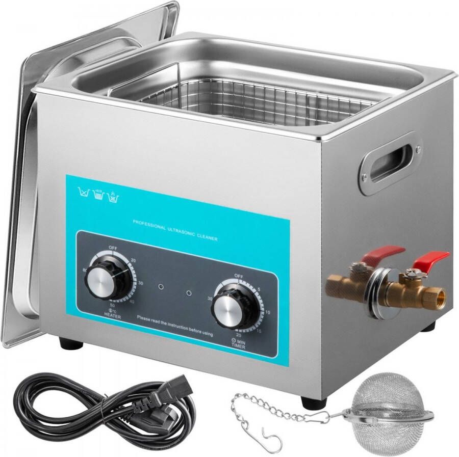 Ultrasoon Reiniger 10L Ultrasone Reiniger met Verwarmingstimer Waterafvoer Munten Badmand Groothandel