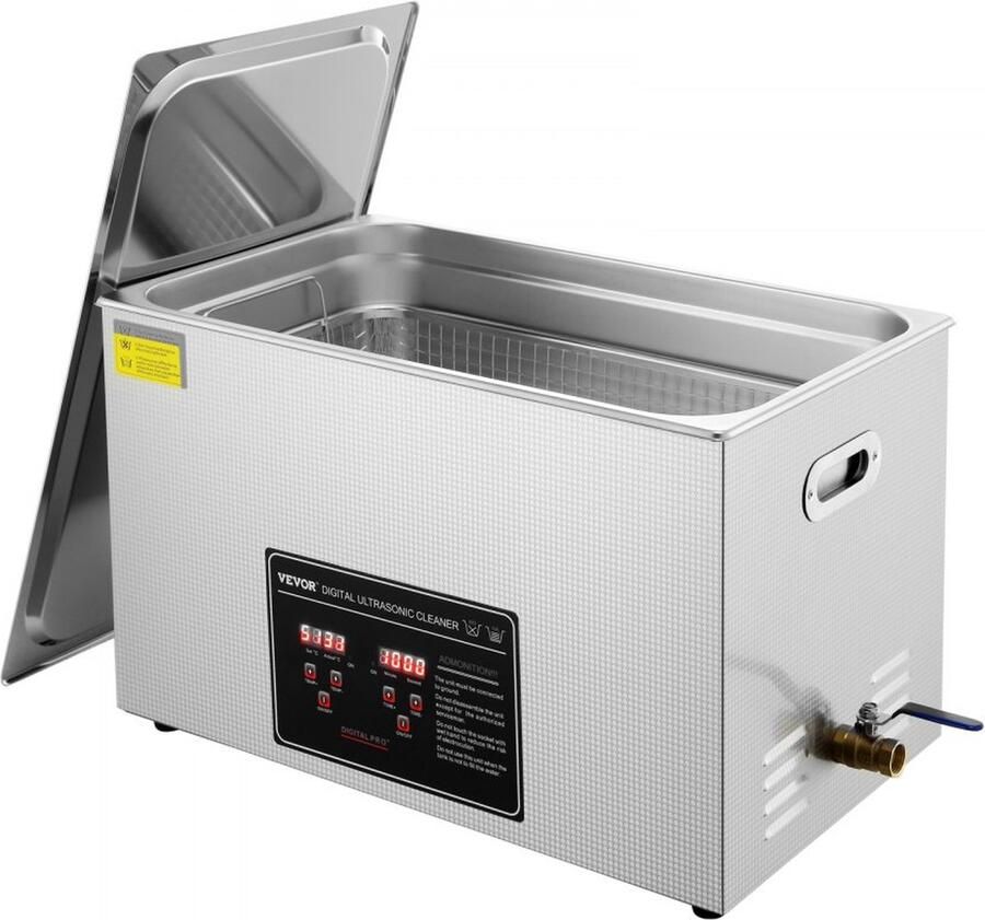 Ultrasoonreiniger ultrasoon roestvrijstalen reinigingsapparaat 752 W 30 L ultrasoon reinigingsapparaat met digitaal display 0-30 minuten ultrasoon reinigen voor sieraden brillen horloges enz