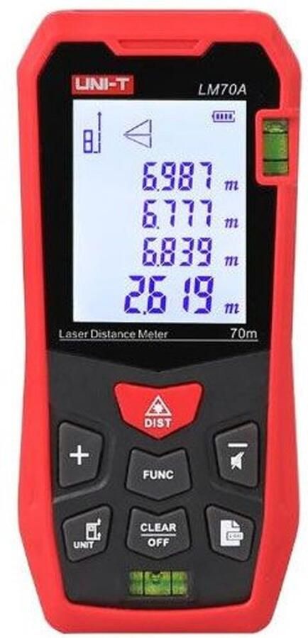 UNI-T laserafstandsmeter 70m nauwkeurigheid 2mm (LM70A)