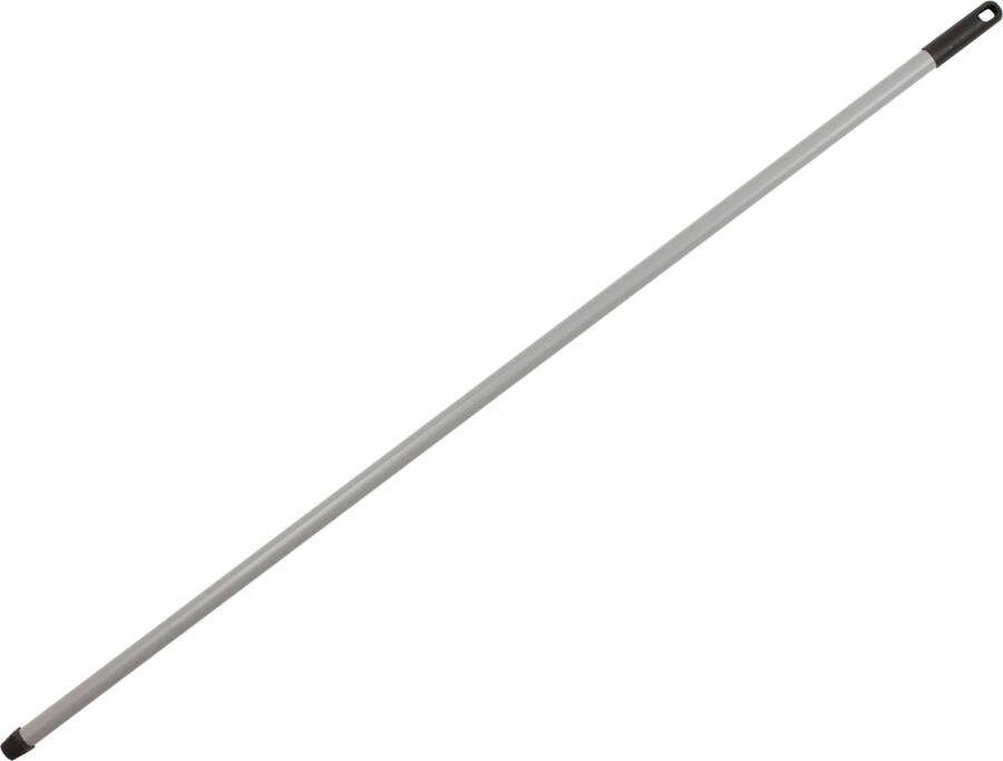 Universeel bruikbare Bezemsteel vloertrekker dweil steel metaal grijs kunststof coating 120 cm ophang oog