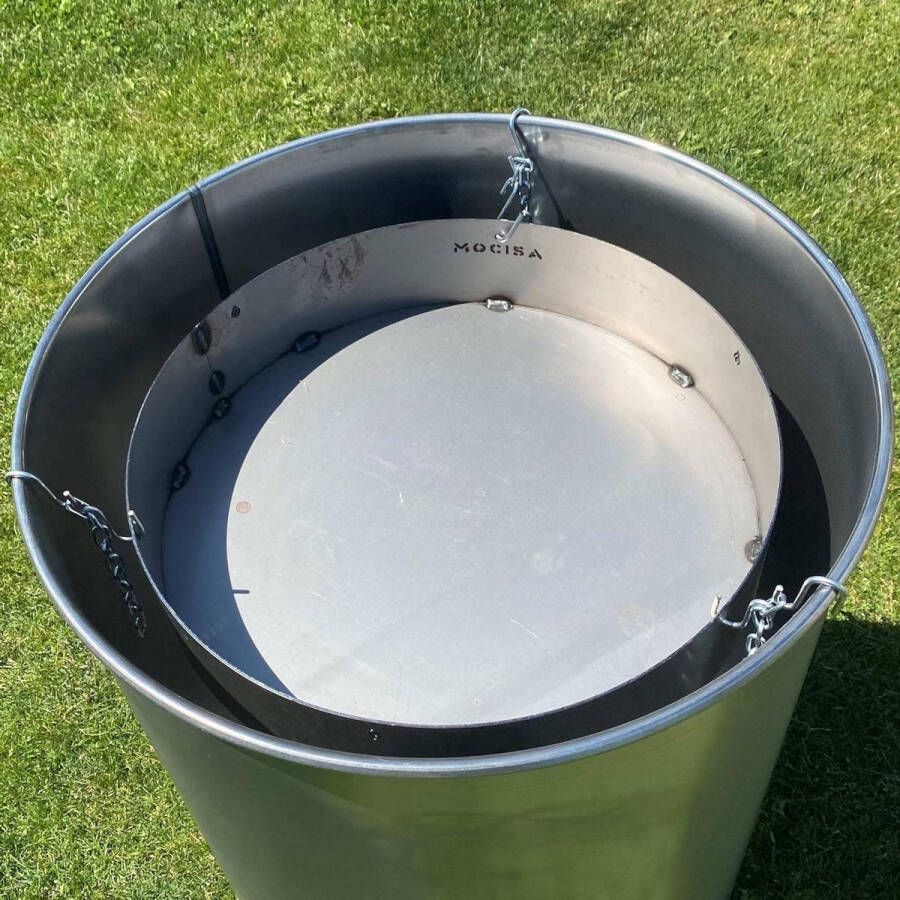 Universele BBQ vuurbox 48 cm diameter vuurinzet vuurplaat vatgrill vat grillton vuurkorf voor vuurton met rooster