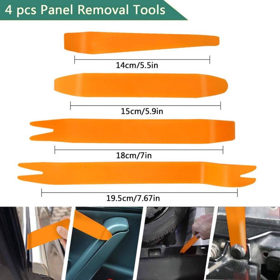 Universele bevestigingsclips voor de auto 635 stuks universele bevestigingsclips met demontagegereedschap losmaakgereedschap kabelbinders