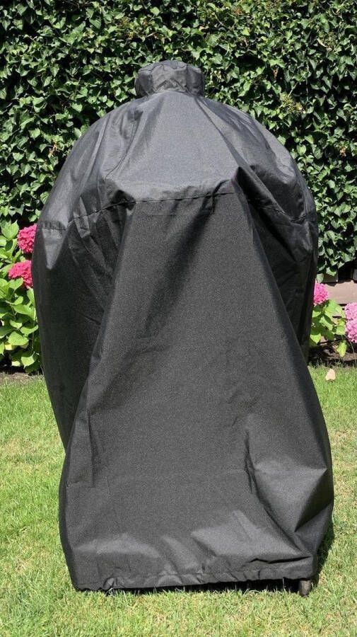 Merkloos Sans marque Kamado BBQ Large beschermhoes cover tot 25 inch hoes zwart groot o.a. Big Green Egg Grill Guru Kamado Joe Classic Patton The Bastard Takumi Tarrington House