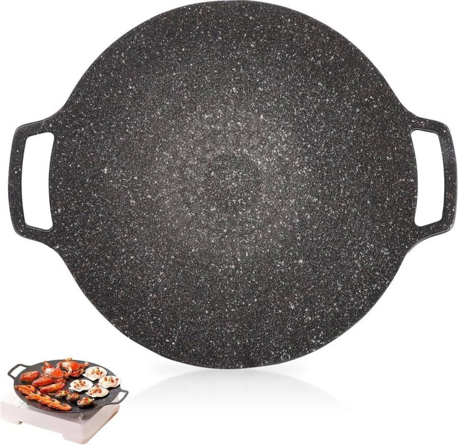 Universele Koreaanse BBQ Grillplaat voor Inductie en Gas 30 cm