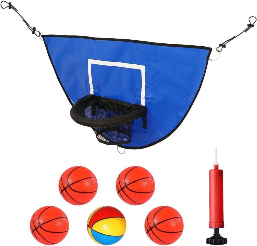 Universele mini-basketbalmand trampoline basketbalopzetstuk met mini basketballen voor ultiem speelplezier