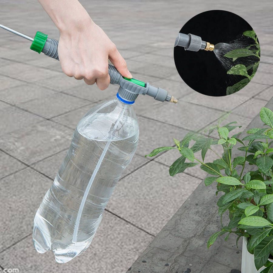 Aquaswan Harry de universele plantensproeier die past op alle plastic flessen Met superhandige sproeipistool Universele fles plantensproeier Plantenspuit binnen Plantenspuit buiten Waterverstuiver Vernevelaar