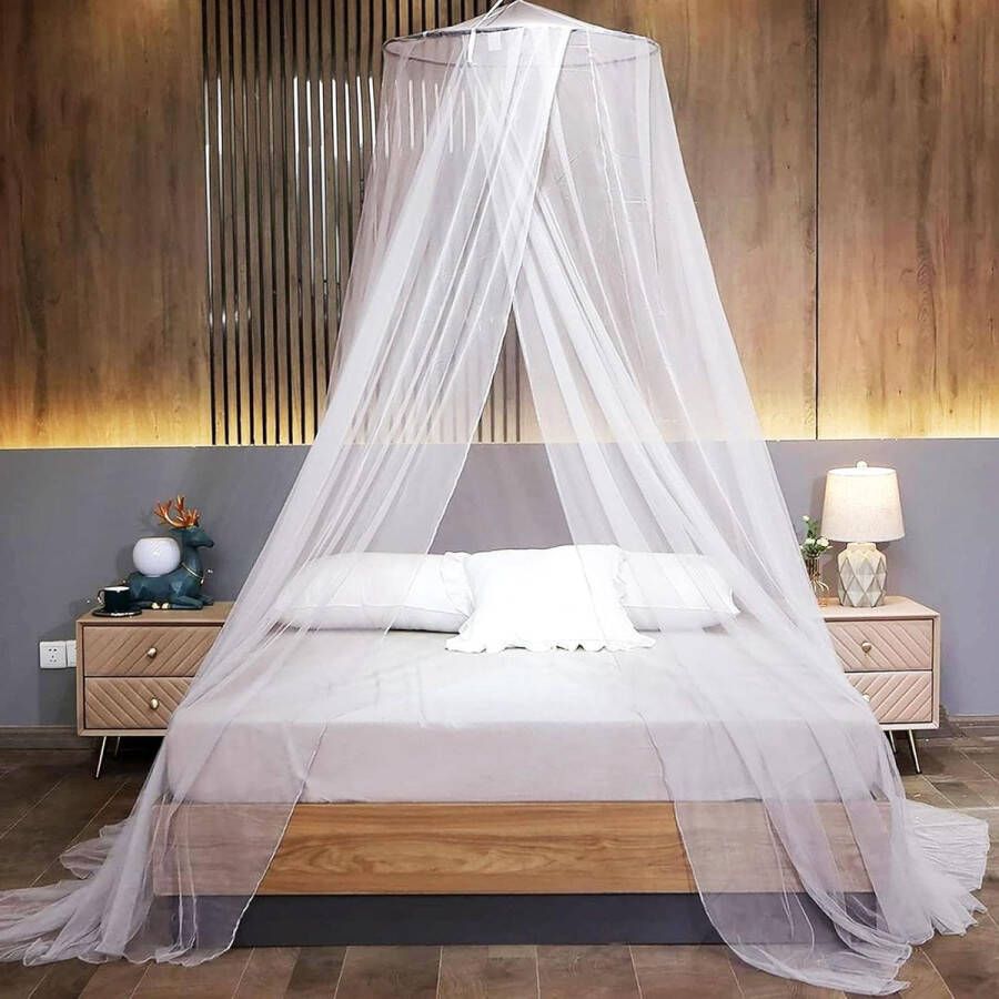 Universele tweepersoons klamboe 60 x 250 × 1100 cm met koepels voor binnen en buiten muggennet voor bed