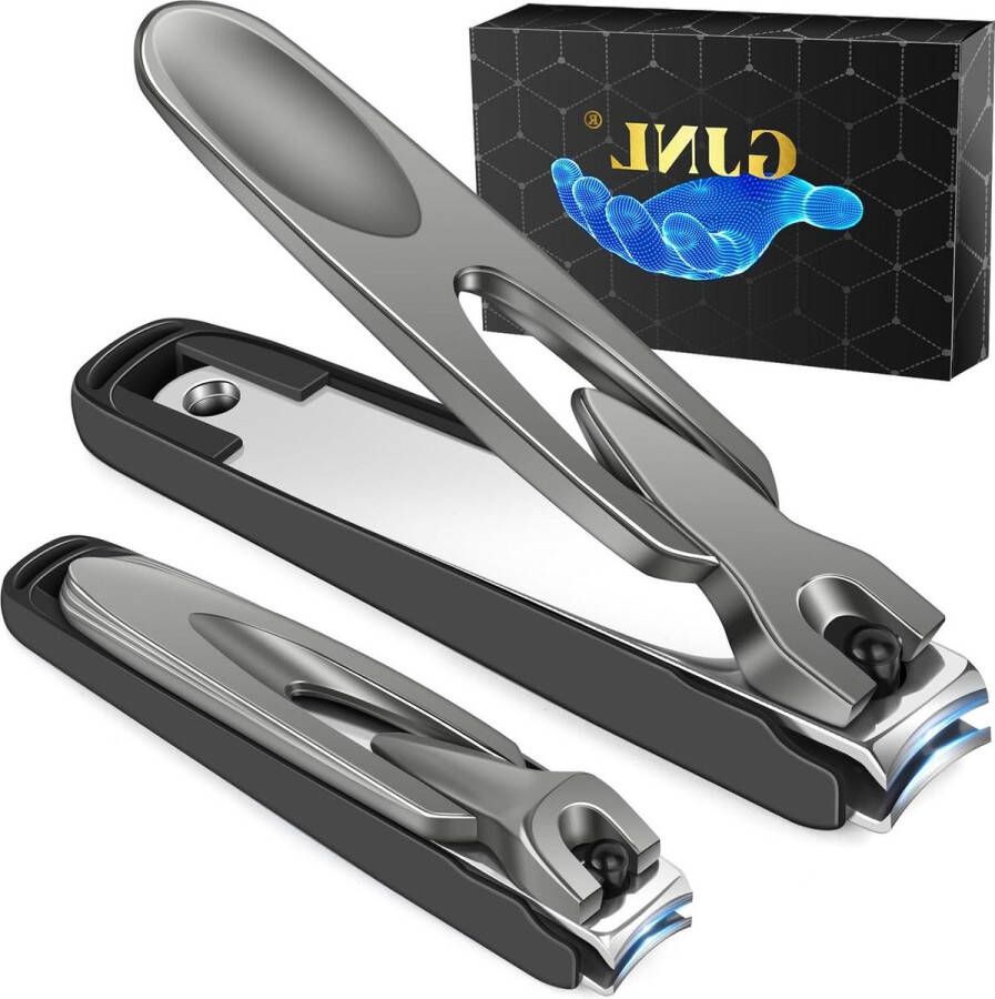 Upgrade nagelknipper met vanger Geen spetters Zelfverzamelende teennagelknipper Rommelvrije nagelknipper Comfortabele grip Ultra scherpe nagelsnijder met opslag 2024 Nagelknipper