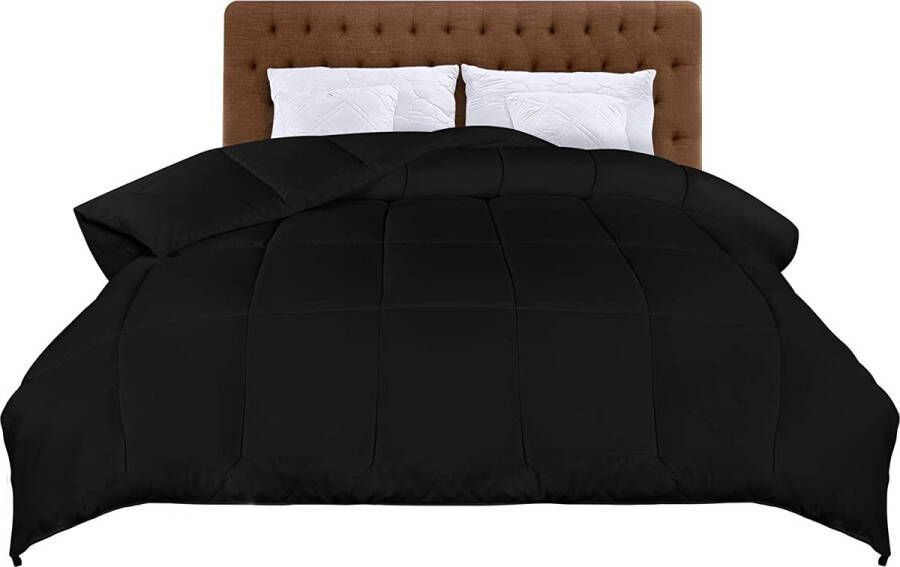Utopia Bedding Lichtgewicht dekbed 220x240 cm Gewatteerd dekbed 200 GSM met Polyester vulling Zacht zomerdekbed met hoeklabels Doos Gestikt Alternatief dekbed (Grijs)