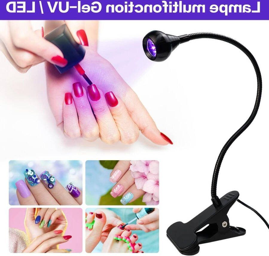 UV-lamp 4 W voor nageldrogers paars licht USB LED lampkralen reparatie mobiele telefoons printplaten zwart UV-lijmlamp clip schakelaar bankbiljettencontrole