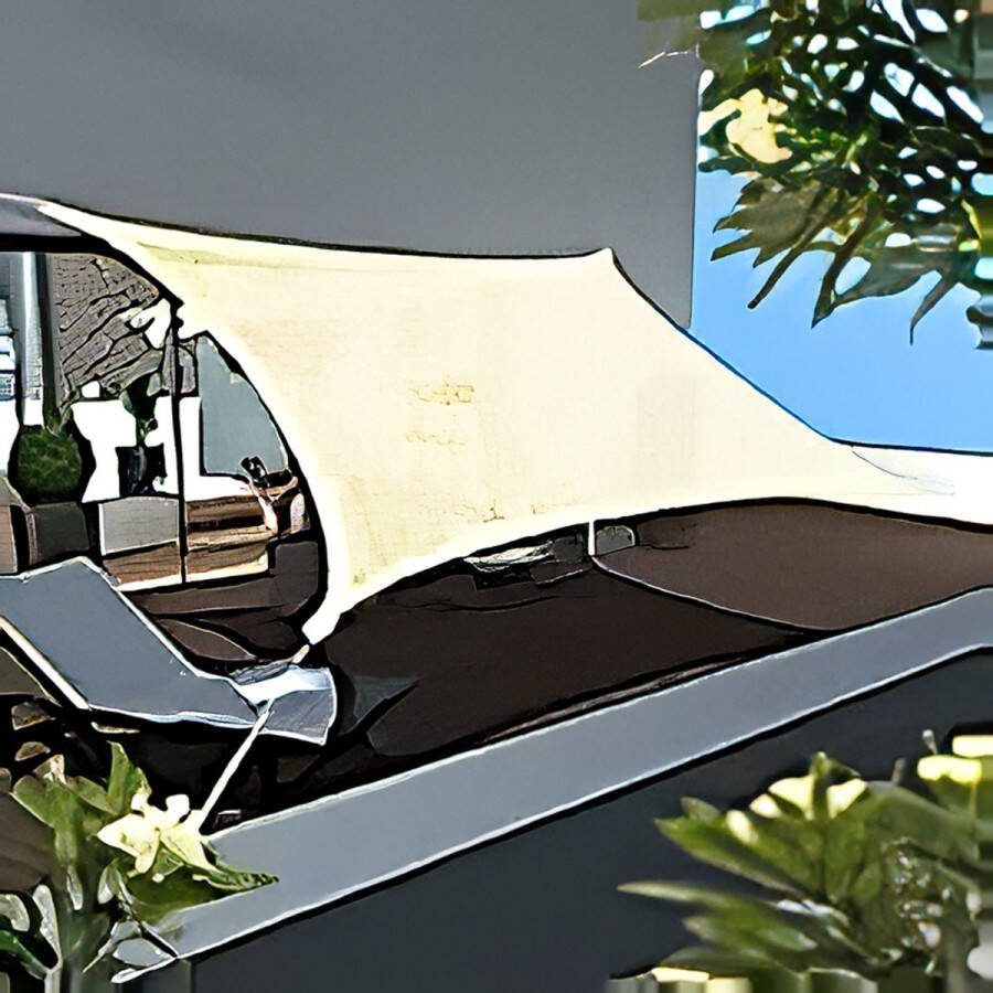 UV Luifel 3x5 HDPE Zonwering Terrassen Balkozeil Zeilen Zonneschermen