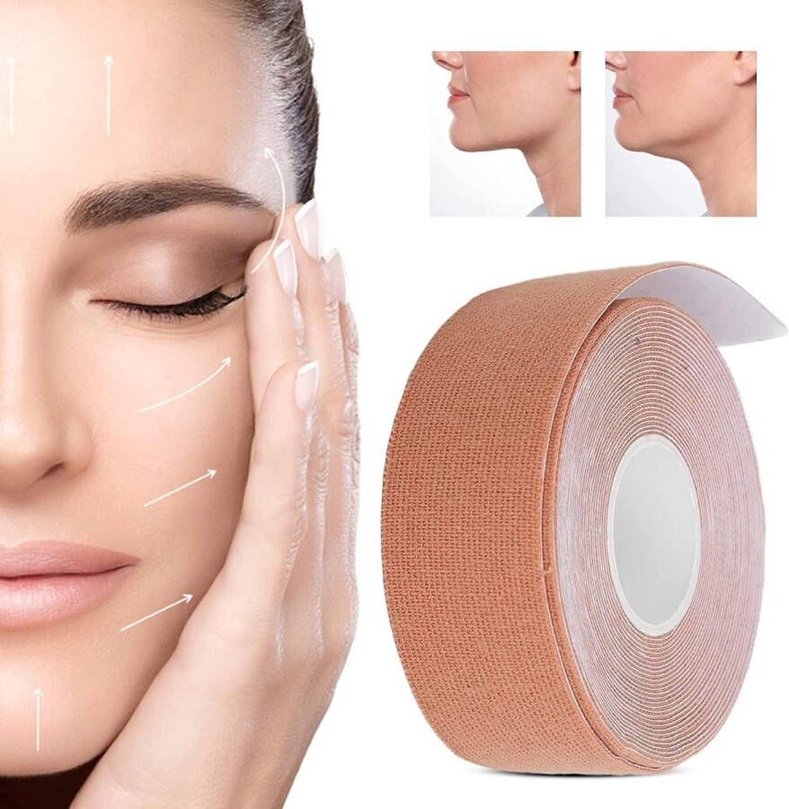 V-vormig lifting masker Face Lift Tape Instant Face Lifting Multifunctionele Face Tape Anti-Wrinkle Pleisters Verbergen van rimpels in het gezicht Lifting slappe huid 25 cm x 500 cm Facelift tape