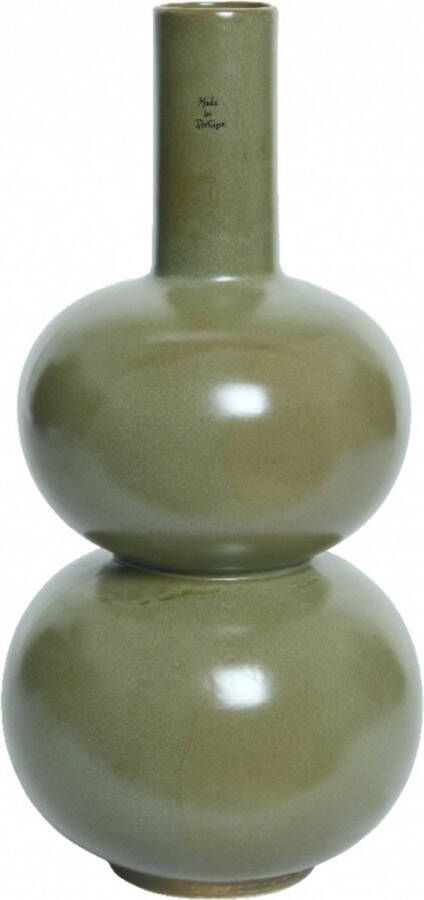 Woonexpress Vaas Aad Groen Keramiek Mosgroen 41x20x20cm (hxbxd)