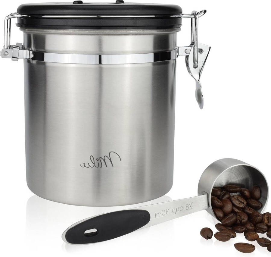 Vacuüm Koffieblik Thee Noten Cacao Roestvrij Staal 500g Uchtdicht 700g Voorraadblik Koffiebonen Poeder Aromabli