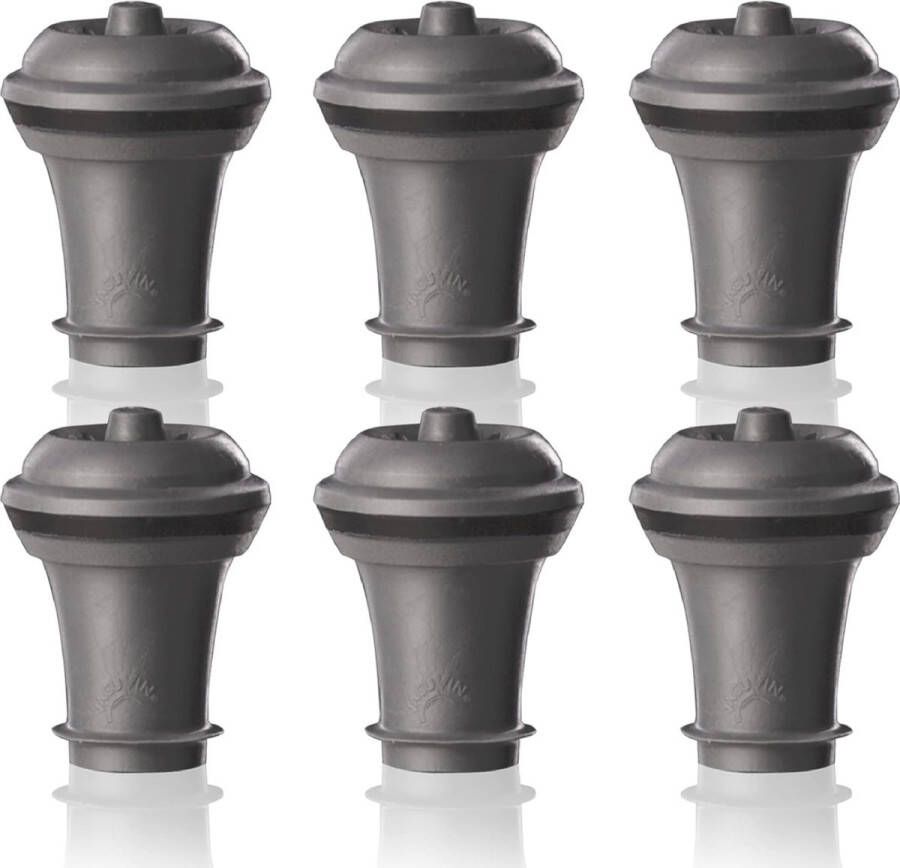 Vacuum Wijnstopper Set van 6 voor Langer Vershouden van Wijn