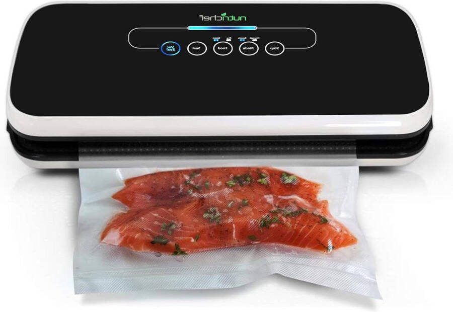 Vacuümmachine voor Voedselbereiding 110W Automatisch Luchtafdichtingsmachine voor Voedselverpakking en Conservering Sous Vide PKVS18BKEU (zwart)