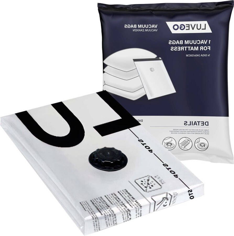 Vacuumzakken voor Matrassen 240x130CM Giga Ruimte Besparende Opbergzak voor Matras Stof en Vochtvrij Langdurig Opbergen