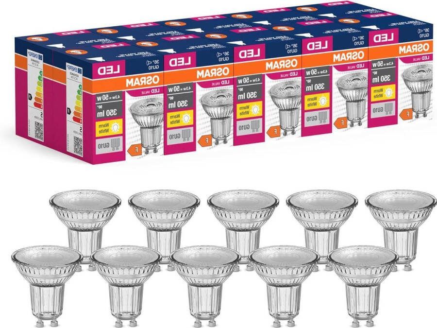 Value PAR16 LED lamp GU10 base 350 lumens varm hvid (3000K) 10-pack ikke dæmpbar