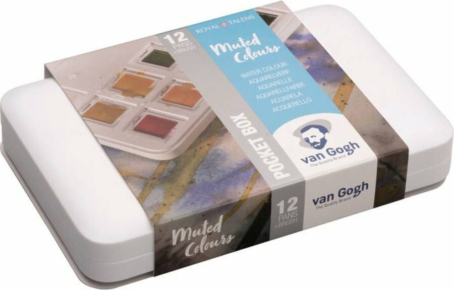 Van Gogh aquarelverf pocketbox 12 napjes Muted colours