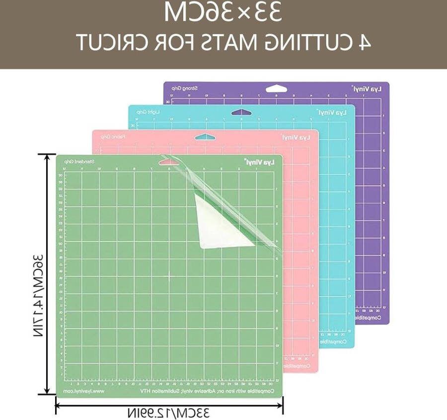 Variety snijmat set 4 stuks 35 x 33 cm naaien quilten kunsthandwerk voor Cricut Explore