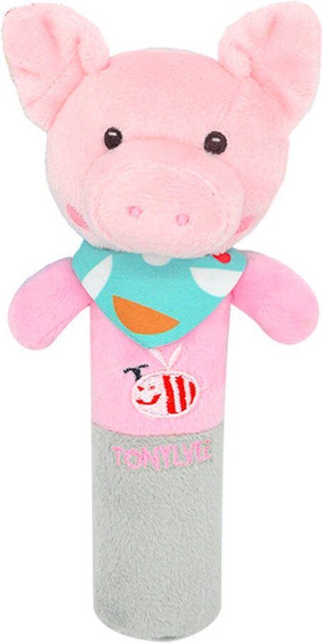 Varken Rammelaar Baby Peuter Kleuter Kraamcadeau Babyshower Babykamer Accessoires Speelgoed- Kinderen Kinderwagen Speeltje Jongen & Meisje Grijp Bijtspeelgoed Spelen Ontdekken Educatief- Activiteitenspeeltje