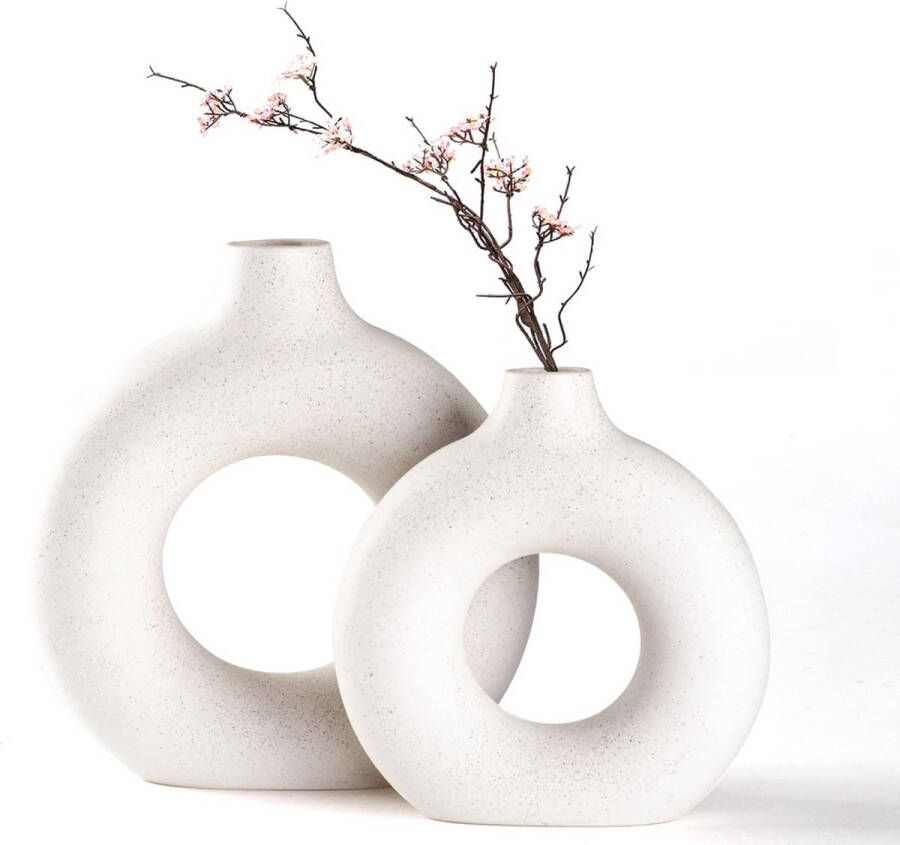 Vazen voor pampasgras creatieve vaas moderne wooncultuur handgemaakte vaas wit keramiek gedroogde bloemen kunsthandwerk ornamenten voor kantoor huis decoratie vazenset