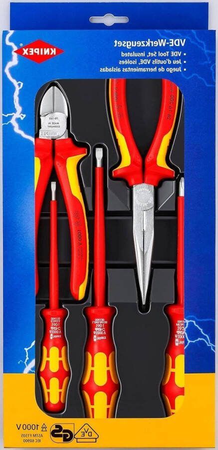 VDE-gereedschaps-set 00 20 13 voor elektriciens met geïsoleerde tangen Knipex
