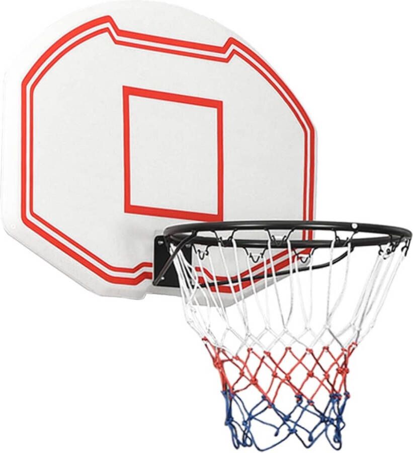 VidaXL Basketbalbord 90x60x2 cm polyetheen wit