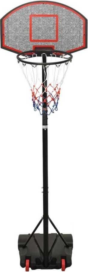 VidaXL Basketbalstandaard 216-250 cm polyethyleen zwart