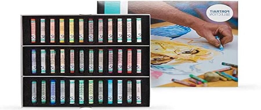 Veelkleurig pastels krijt set 36 count