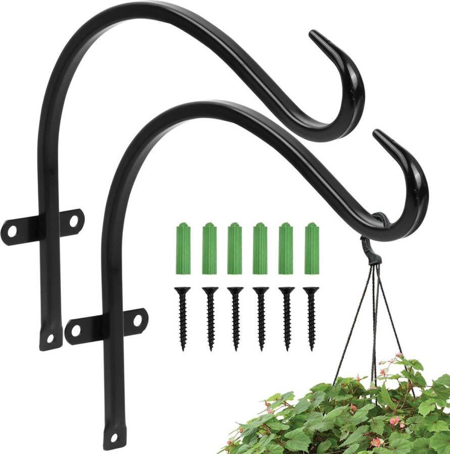 Veelzijdige IJzeren Plantenhangers voor Binnen en Buiten met Bevestigingsmateriaal