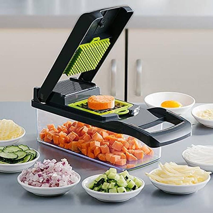 Vegetable Cutter Groentesnijder met verschillende mesjes met Schaal Mandoline Uiensnijder Vegetable chopper