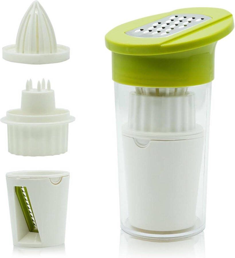 Vegetable Spiral Grater and Manual Juicer Easy to Clean Removable Components Fresh Fruit Juicer Save Space