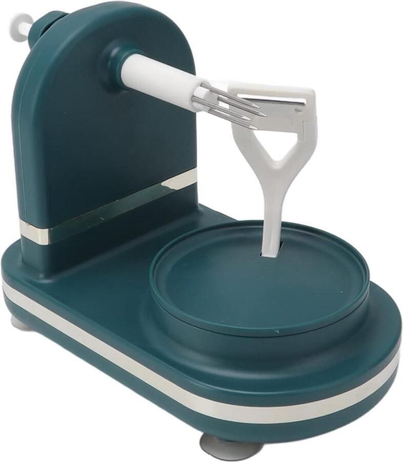Fruit Peel Machine Groente Gereedschap Peelers Multifunctionele PP Roestvrijstalen Hand Crank Corer Dunschiller voor Keuken Thuis Donkergroen